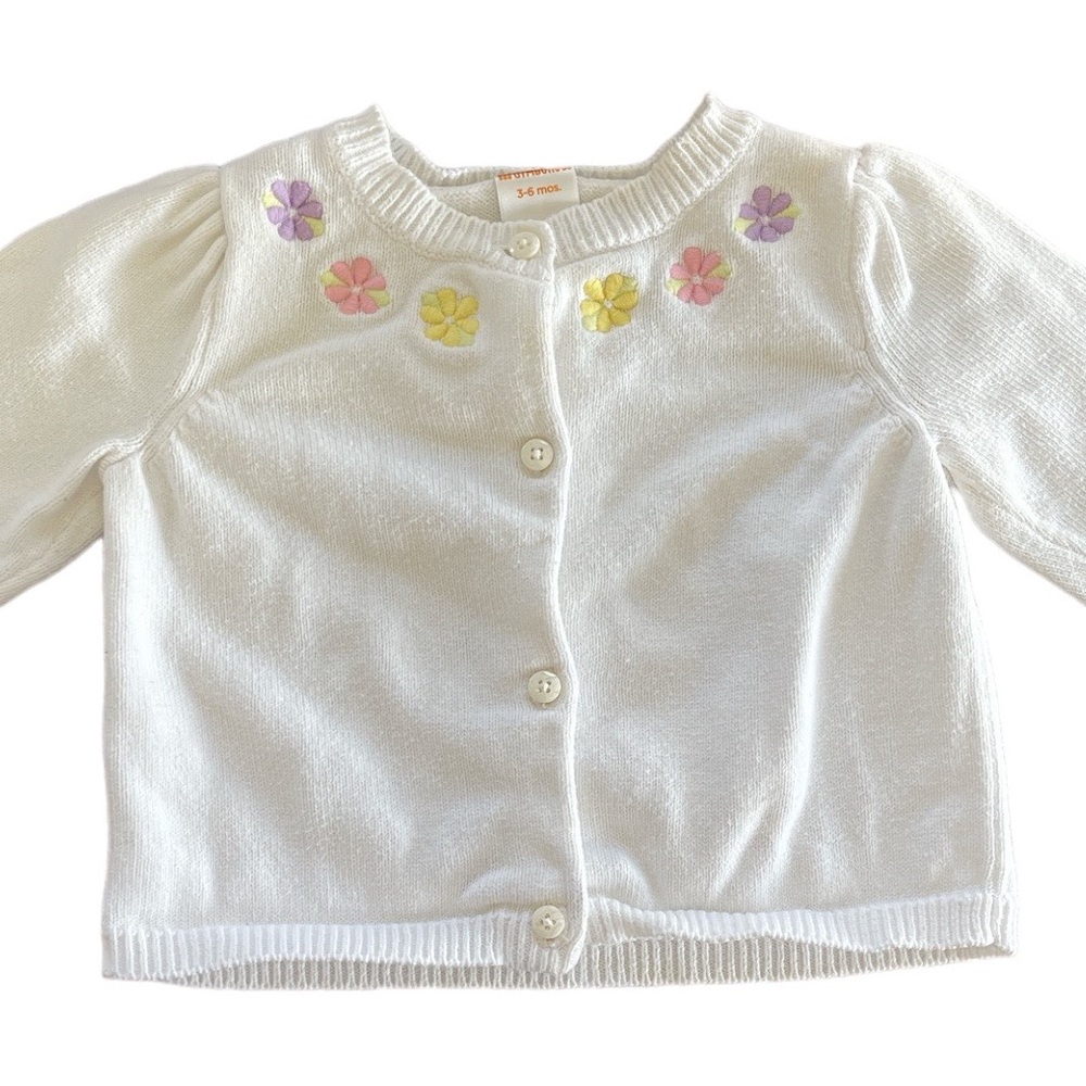 GYMBOREE | Floral Embroidered Vintage Style Button Down Sweater